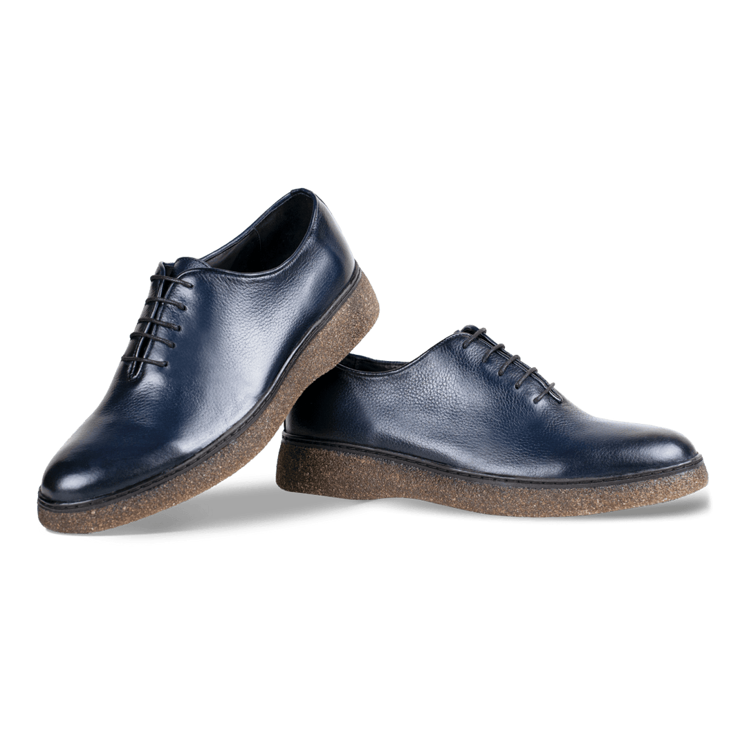 Peters: Richelieu Homme - Cuir Bleu - Bleather Maroc