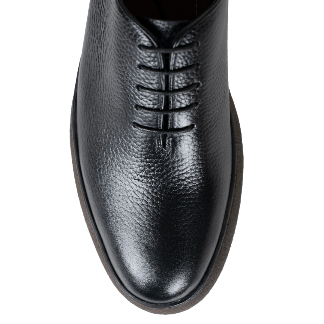 Peters: Richelieu Homme - Cuir Noir - Bleather Maroc