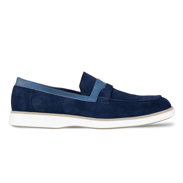 Phelps: Mocassin Homme - Daim Bleu