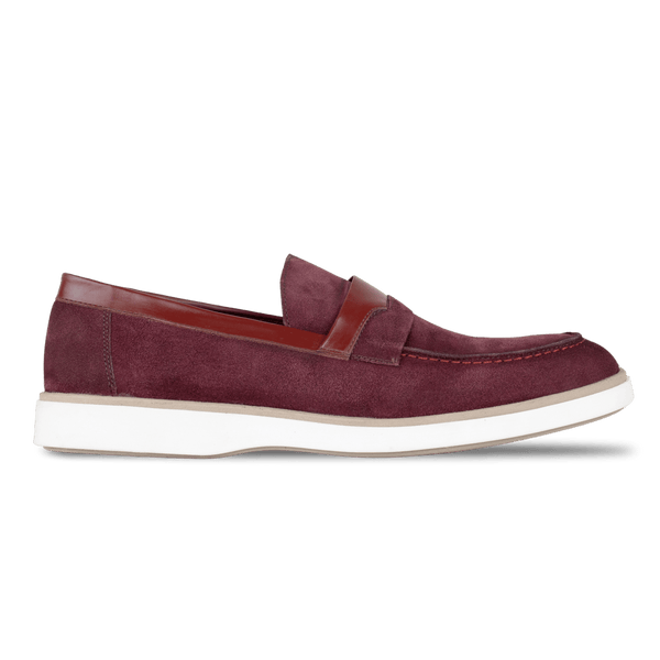 Phelps: Mocassin Homme - Daim Bordeaux