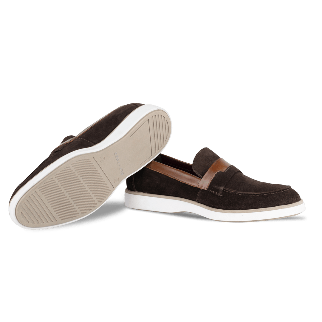 Phelps: Mocassin Homme - Daim Marron - Bleather Maroc