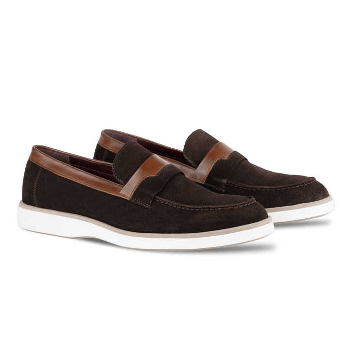 Phelps: Mocassin Homme - Daim Marron - Bleather Maroc