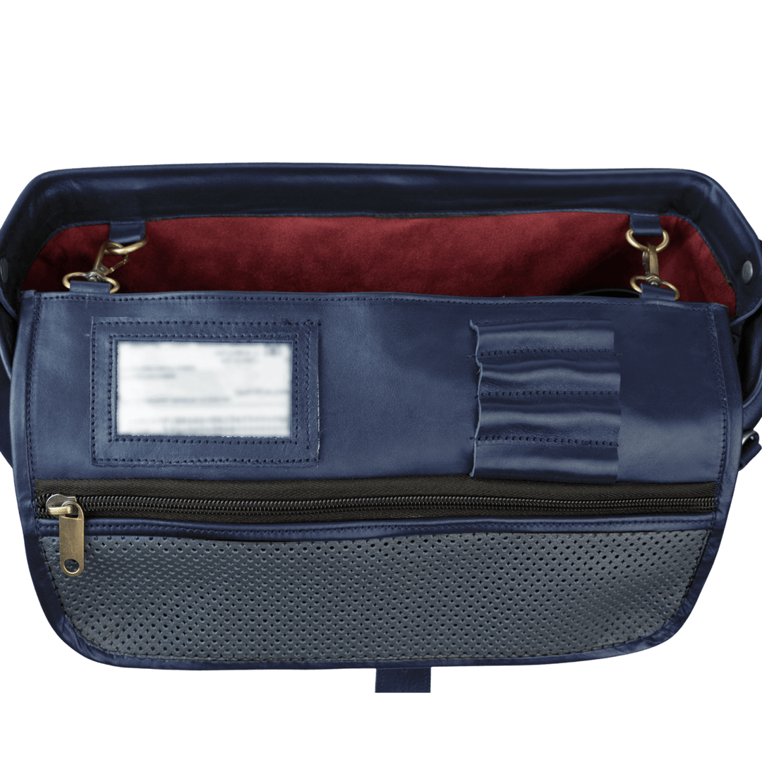 Practitioner: Cartable - Cuir Bleu - Bleather Maroc