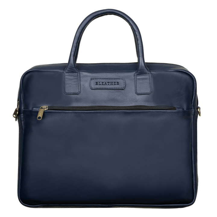 Prestige: Cartable Ordinateur - Cuir Bleu - Bleather Maroc