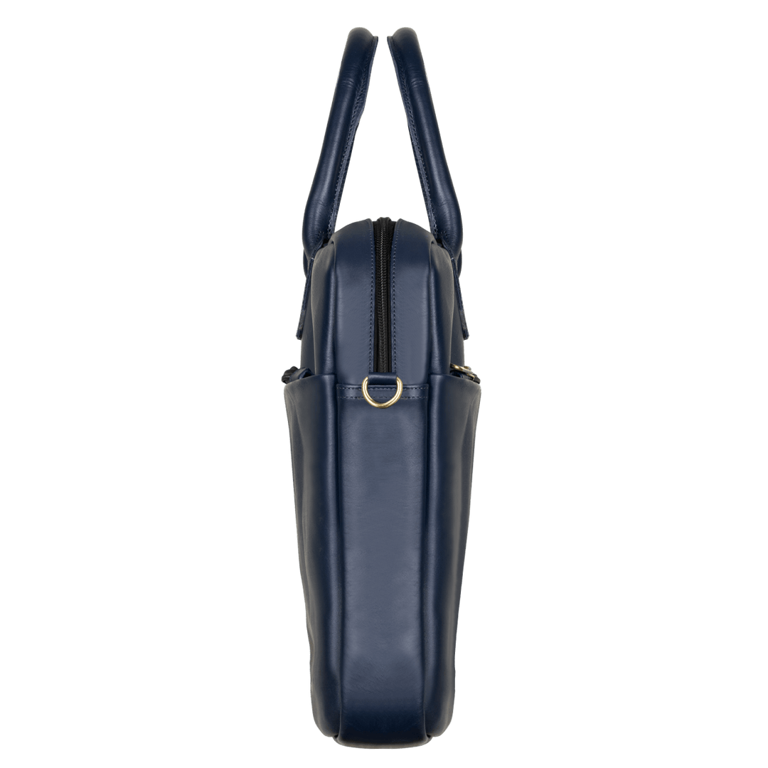 Prestige: Cartable Ordinateur - Cuir Bleu - Bleather Maroc