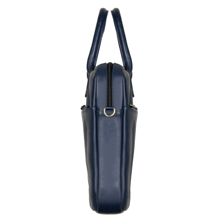 Prestige: Cartable Ordinateur - Cuir Bleu - Bleather Maroc