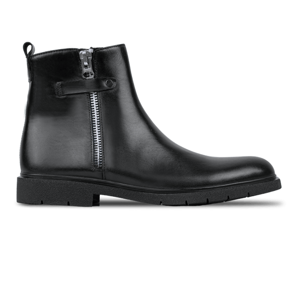 Ralph: Boots Homme - Cuir Noir