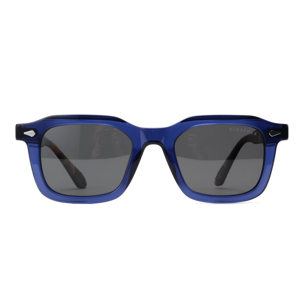 Raven: Lunettes de soleil de luxe Bleu Havane - Bleather Maroc