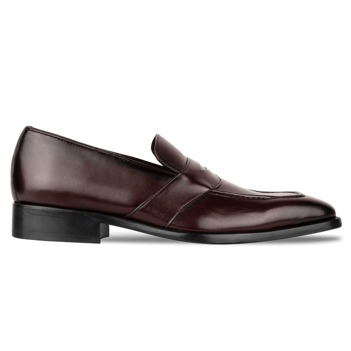 River: Mocassin Homme - Cuir Bordeaux - Bleather Maroc