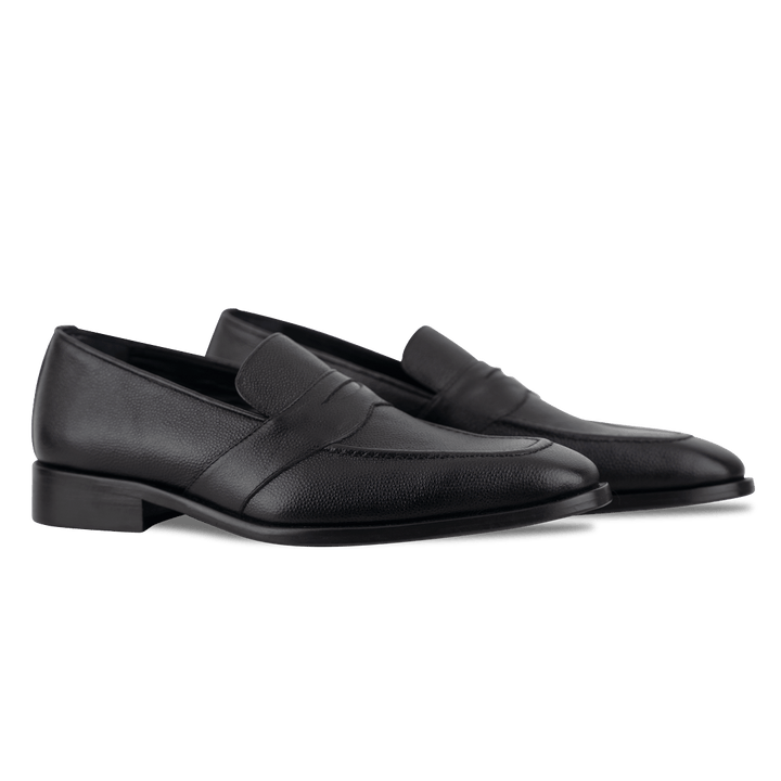 River: Mocassin Homme - Cuir Noir - Bleather Maroc