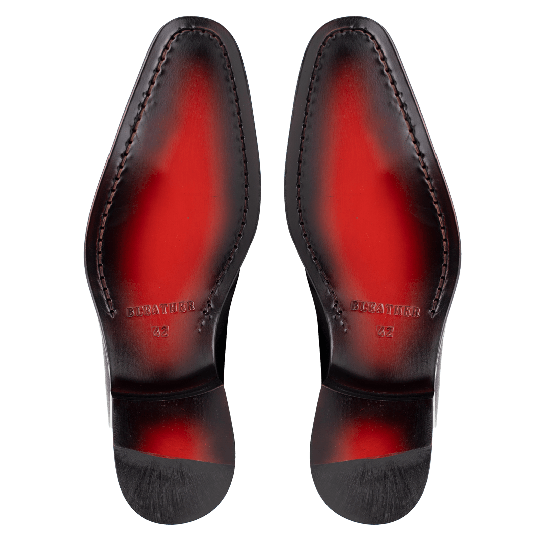 River: Mocassin Homme - Cuir Noir - Bleather Maroc