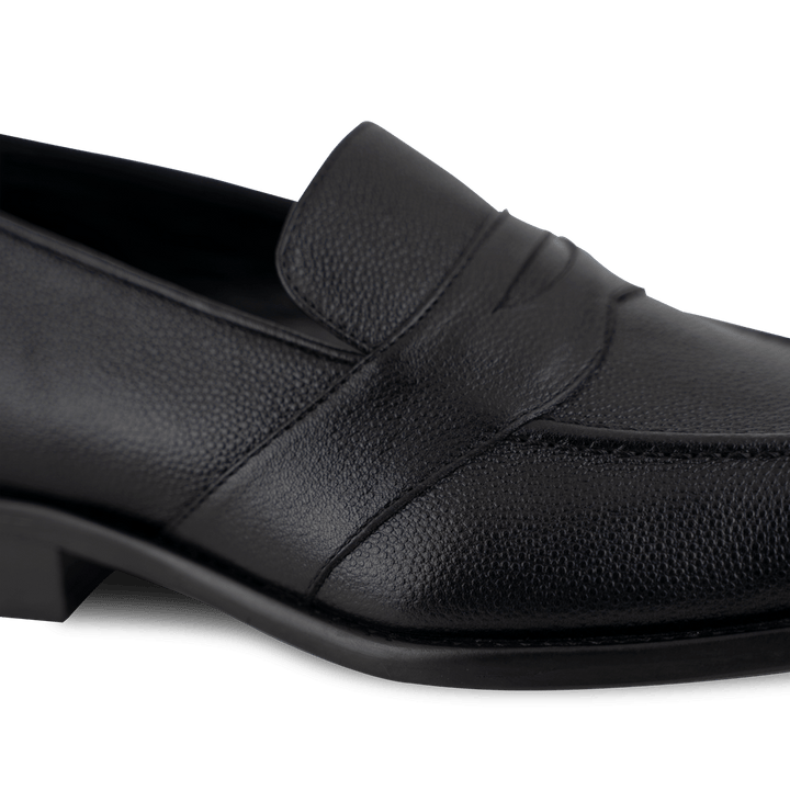 River: Mocassin Homme - Cuir Noir - Bleather Maroc