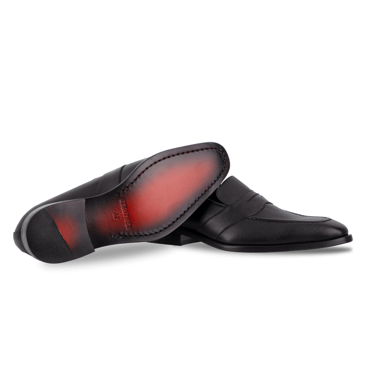 River: Mocassin Homme - Cuir Noir - Bleather Maroc