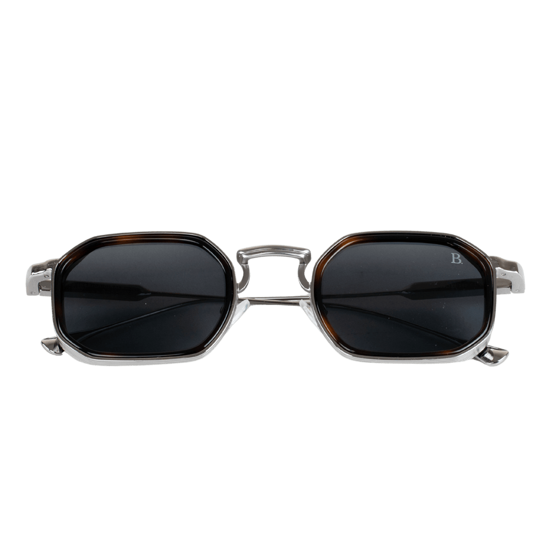 Riveria: Lunettes de soleil de luxe Havane Silver - Bleather Maroc