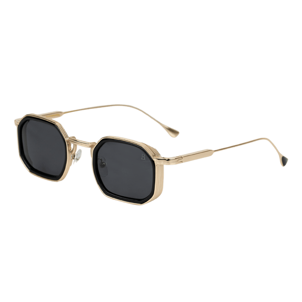 Riveria: Lunettes de soleil de luxe Noir Gold