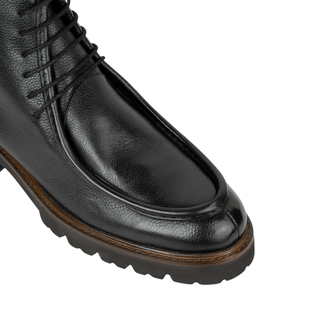 Schalk: Bottes Homme - Cuir Noir - Bleather Maroc