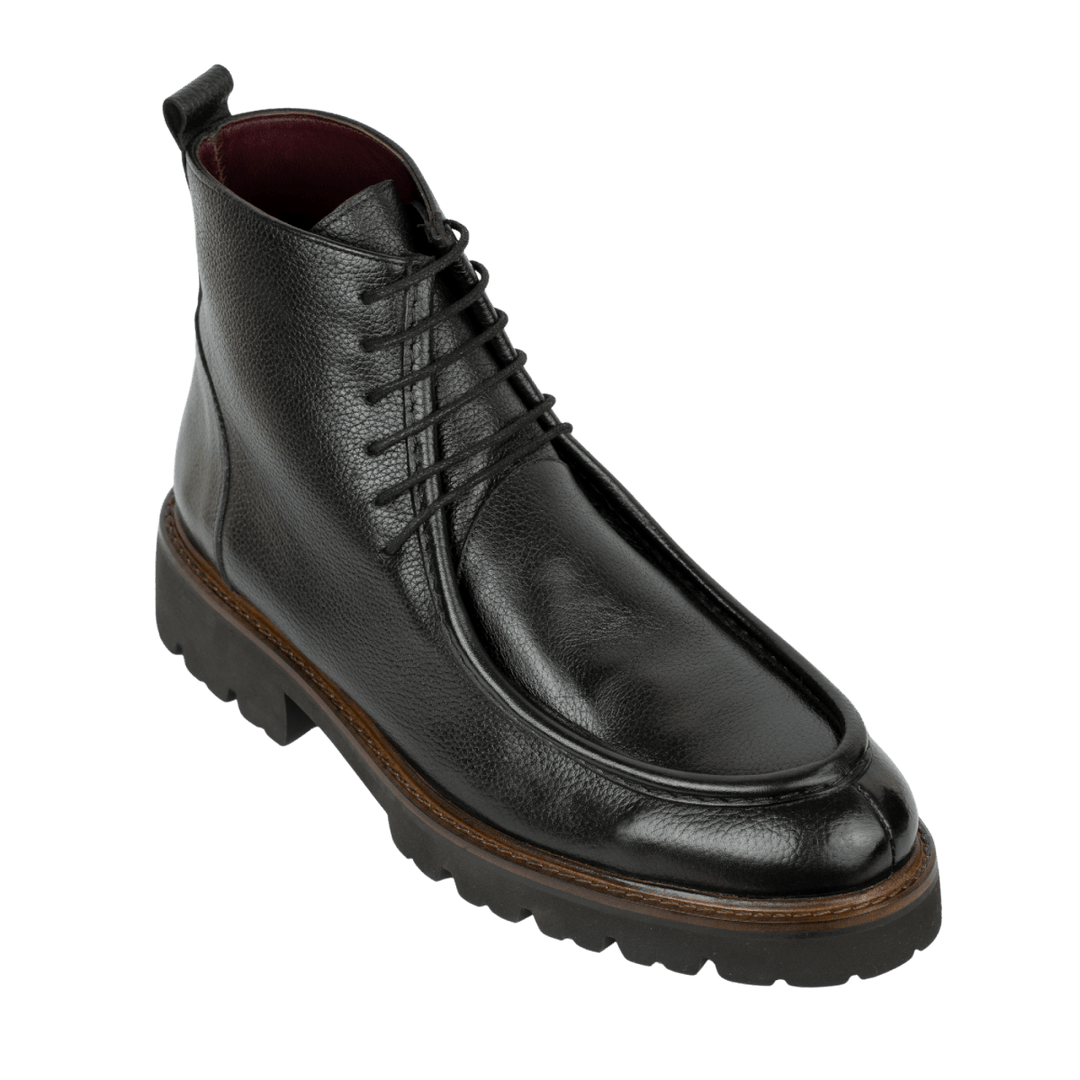 Schalk: Bottes Homme - Cuir Noir - Bleather Maroc