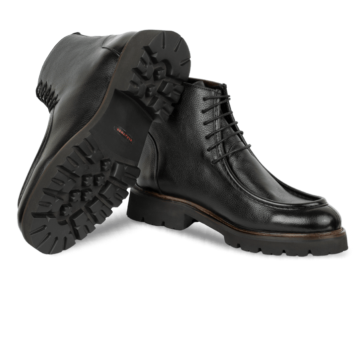 Schalk: Bottes Homme - Cuir Noir - Bleather Maroc