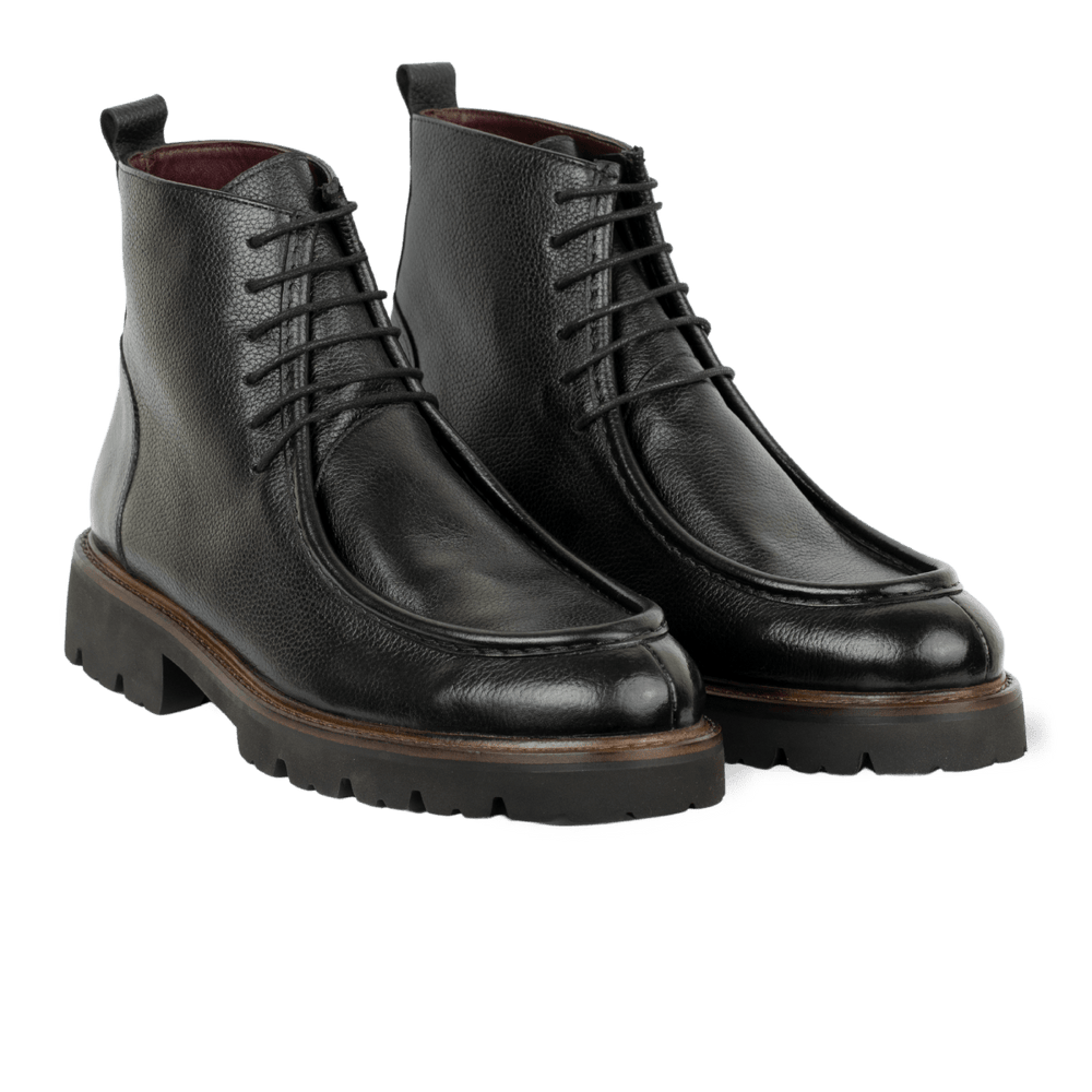 Schalk: Bottes Homme - Cuir Noir - Bleather Maroc