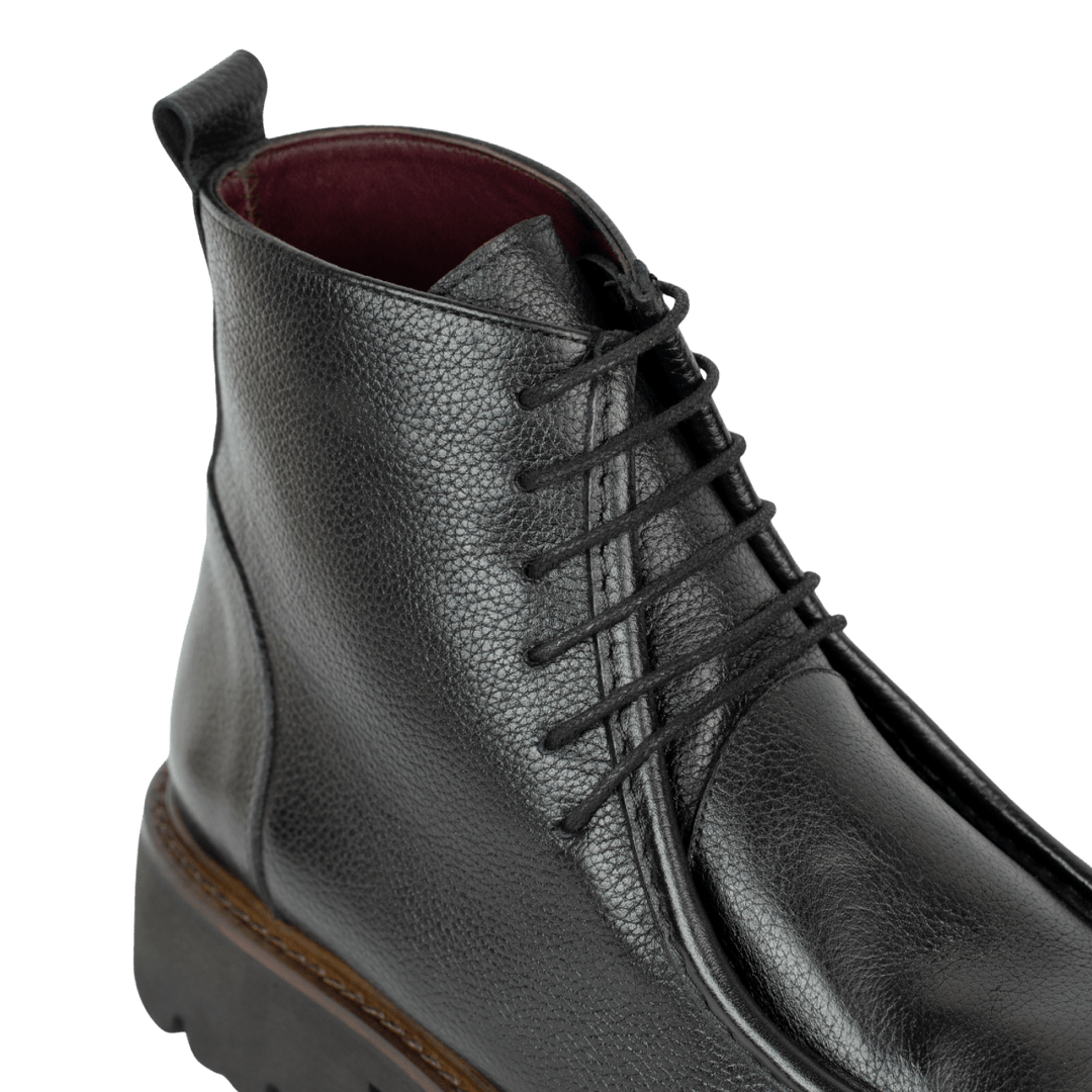 Schalk: Bottes Homme - Cuir Noir - Bleather Maroc