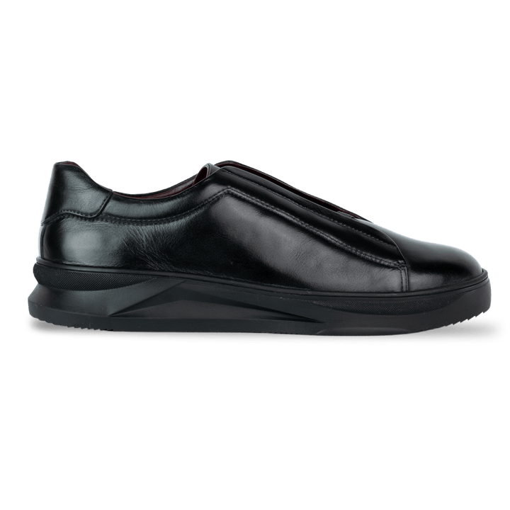 Skiller: Sneakers Homme - Cuir Noir - Bleather Maroc