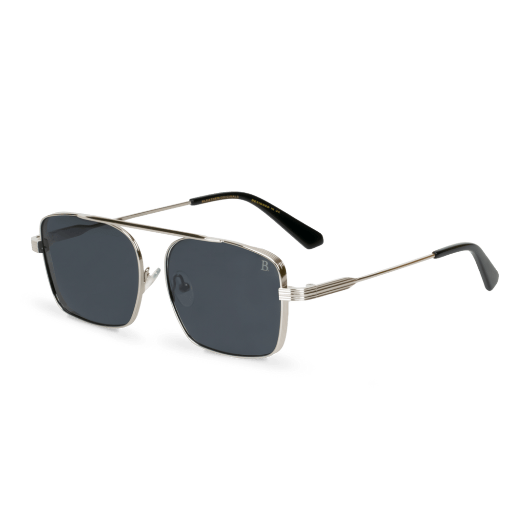 Solar: Lunettes de soleil de luxe Silver - Bleather Maroc