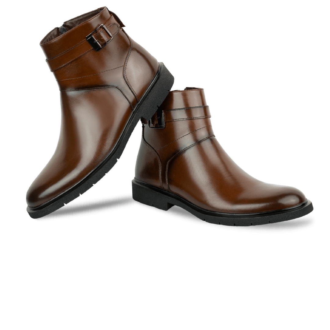 Storm: Boots Homme - Cuir Marron - Bleather Maroc