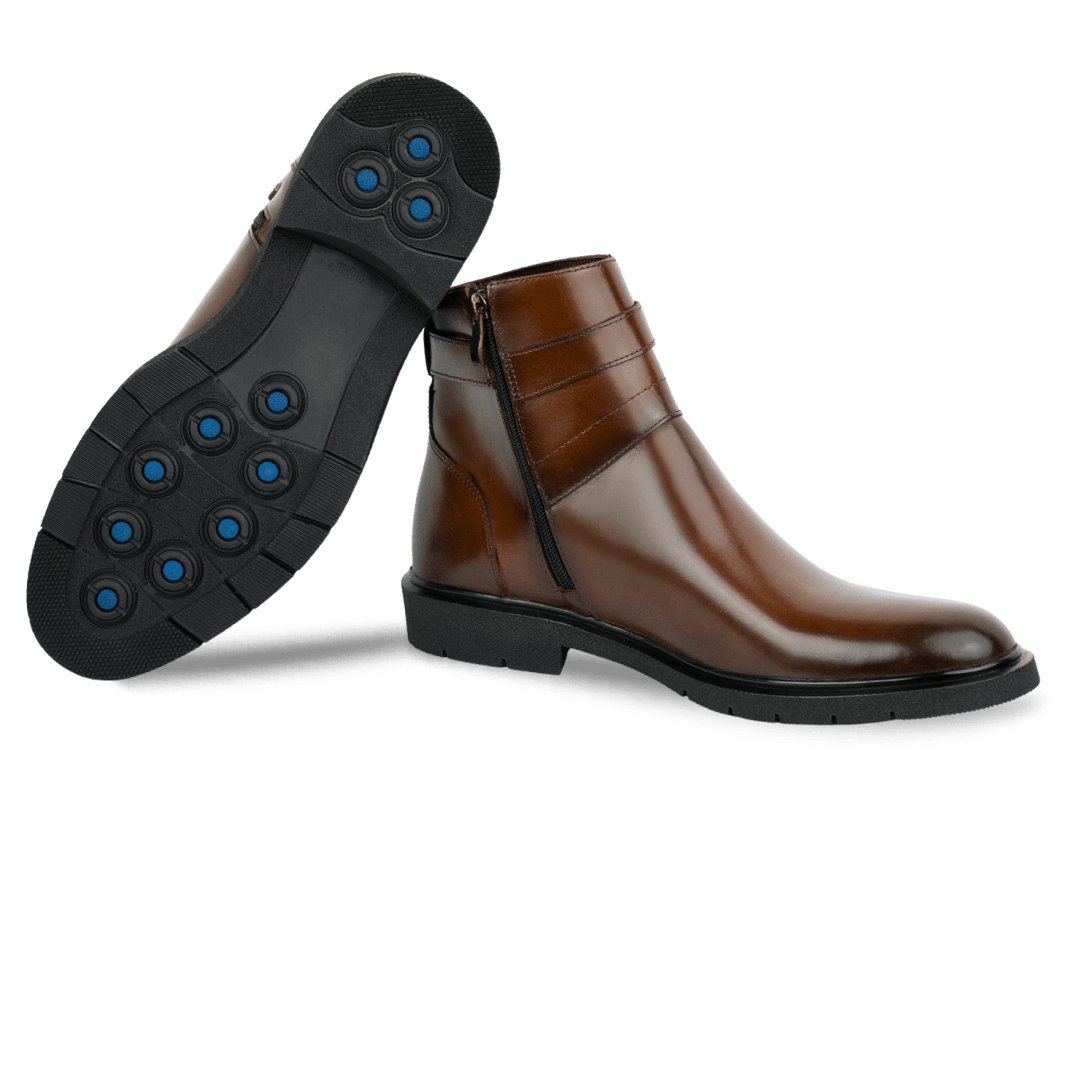 Storm: Boots Homme - Cuir Marron - Bleather Maroc