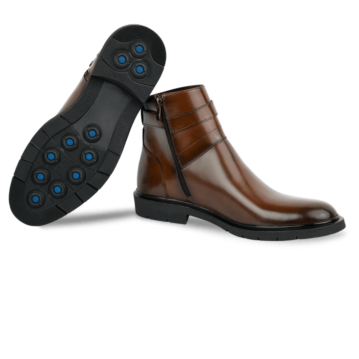 Storm: Boots Homme - Cuir Marron - Bleather Maroc