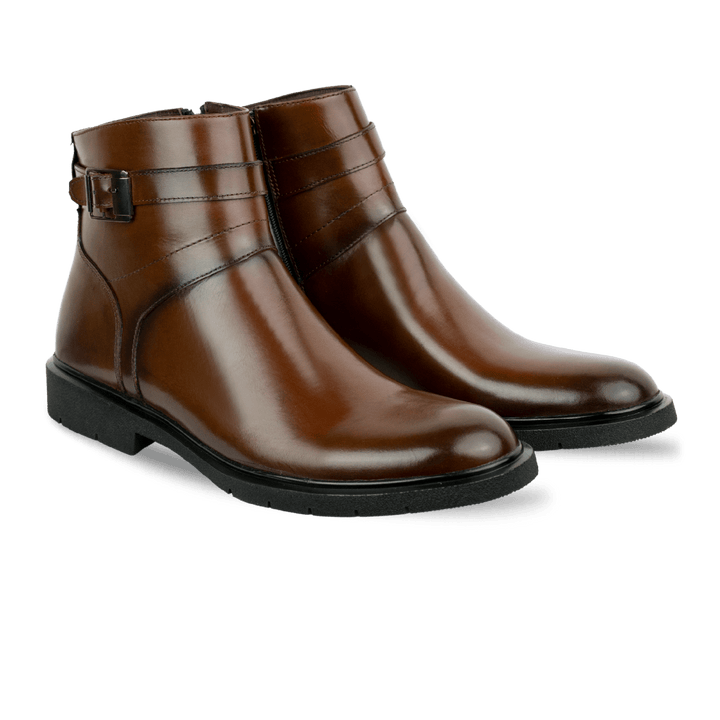 Storm: Boots Homme - Cuir Marron - Bleather Maroc