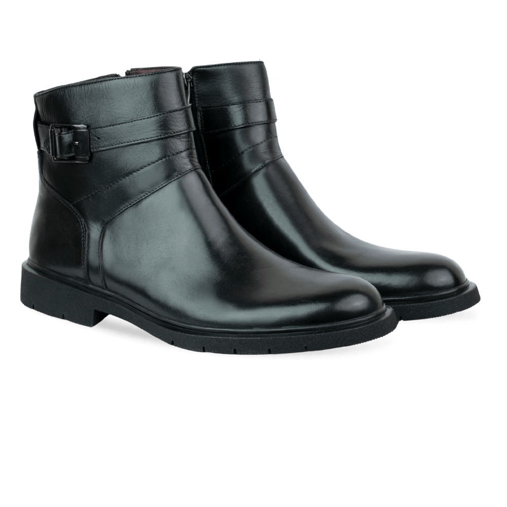 Storm: Boots Homme - Cuir Noir - Bleather Maroc