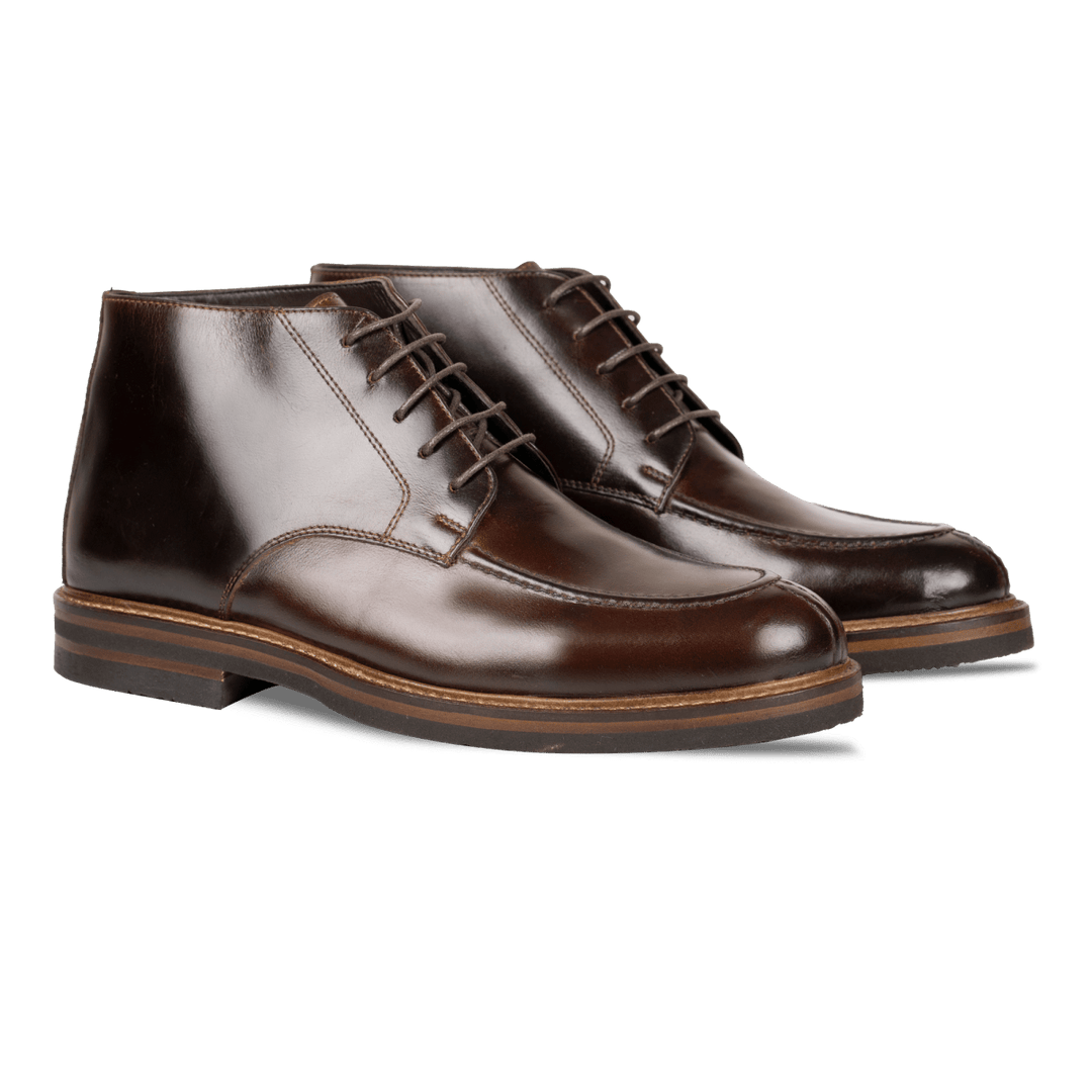 Taylor: Demi Bottes Homme - Cuir Marron - Bleather Maroc