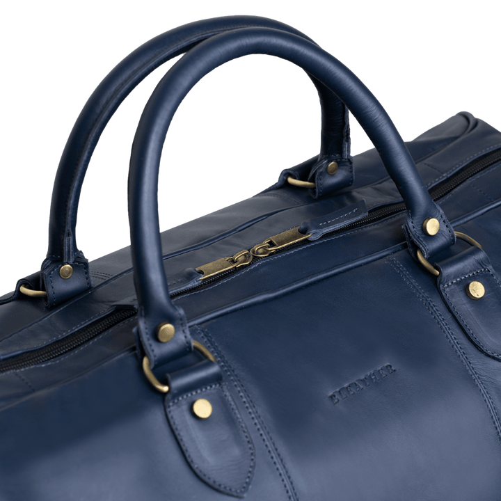 TheAristocrat: Sac de Voyage - Cuir Bleu - Bleather Maroc