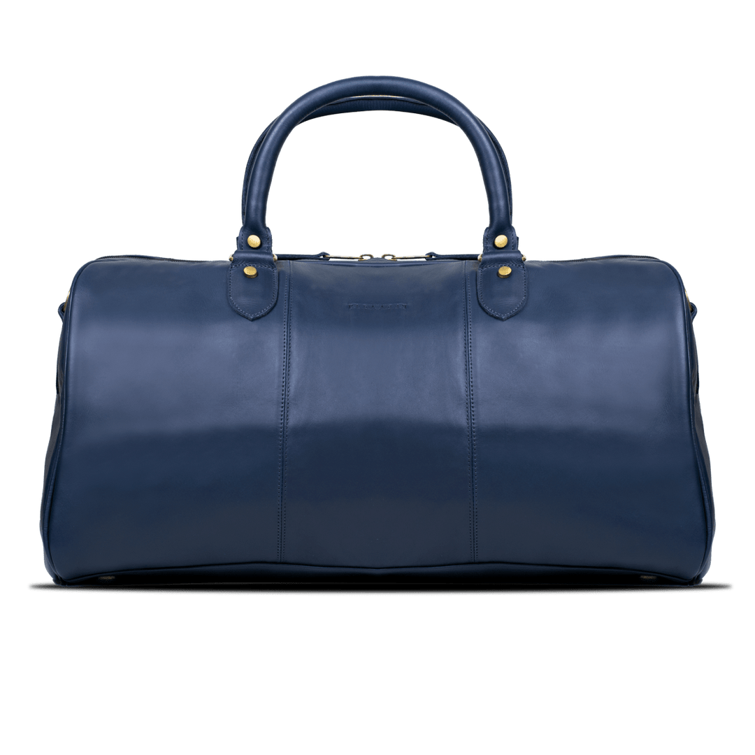 TheAristocrat: Sac de Voyage - Cuir Bleu - Bleather Maroc