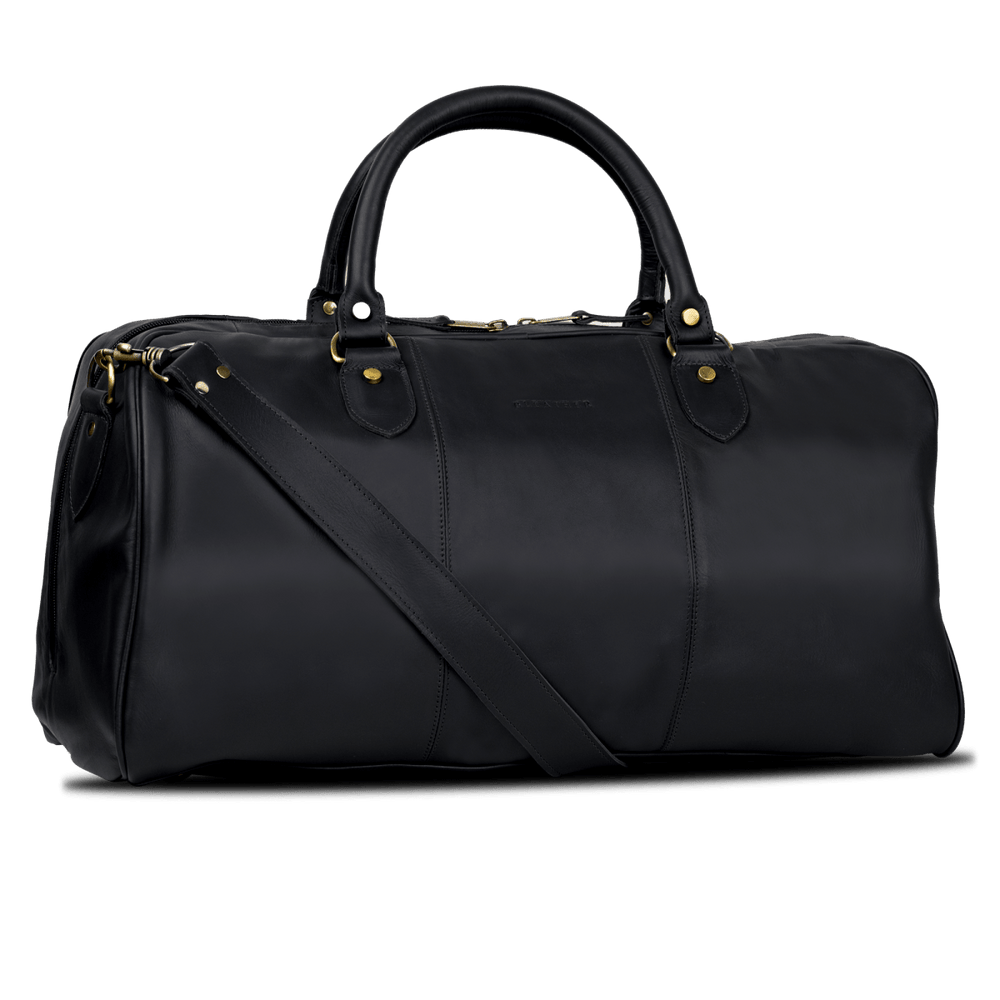 TheAristocrat: Sac de Voyage - Cuir Noir - Bleather Maroc