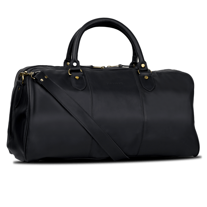 TheAristocrat: Sac de Voyage - Cuir Noir - Bleather Maroc