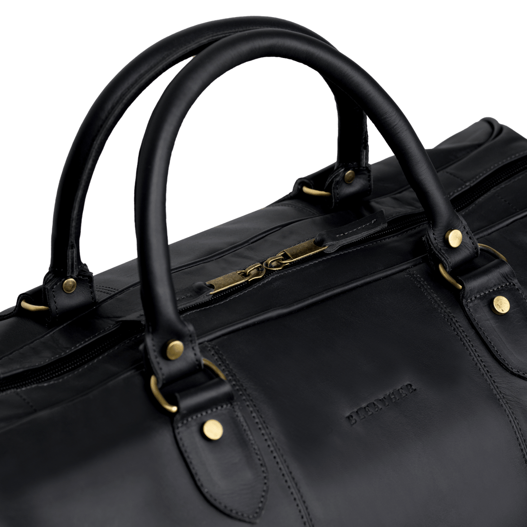 TheAristocrat: Sac de Voyage - Cuir Noir - Bleather Maroc