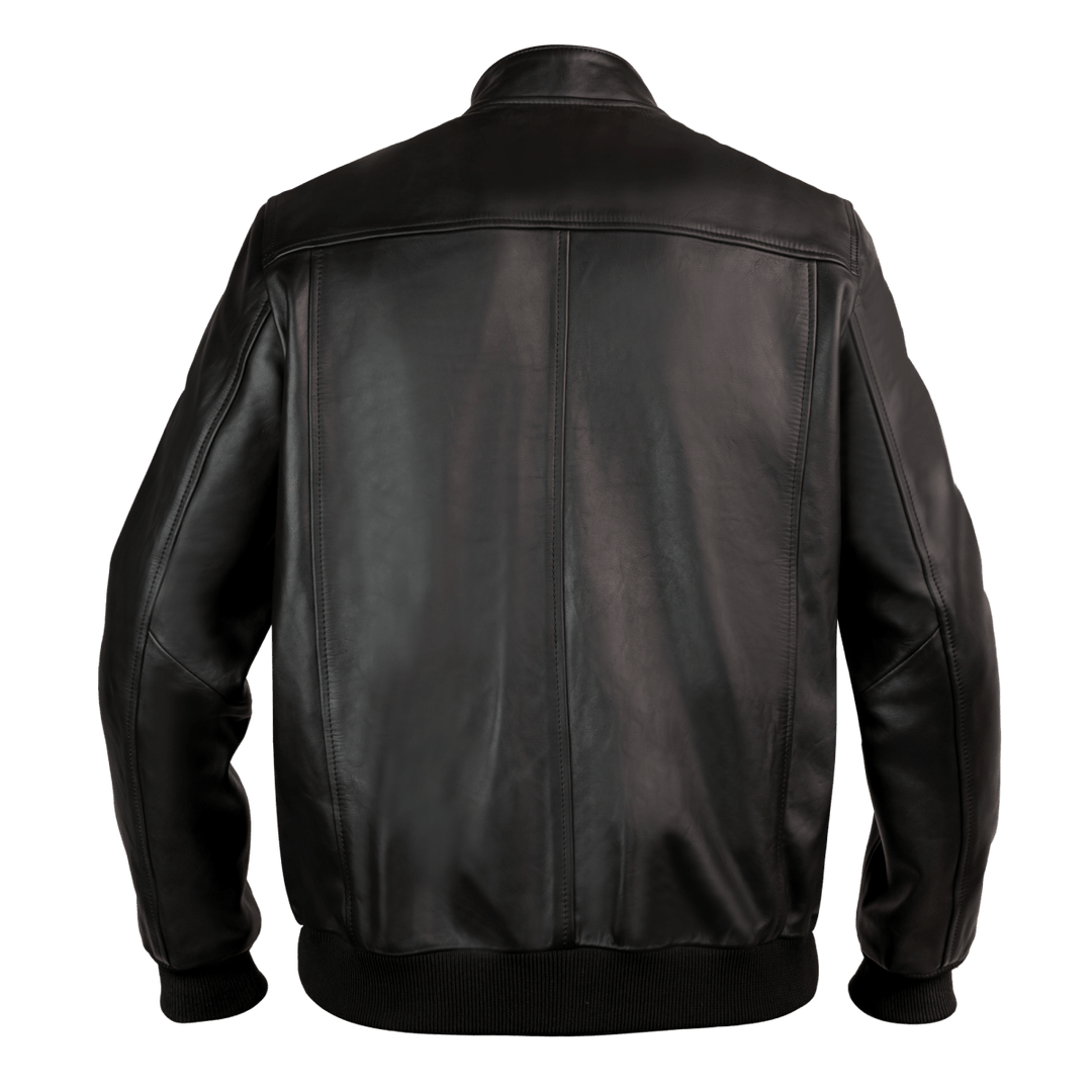 Vanguard: Jacket Hommes - Cuir Noir - Bleather Maroc