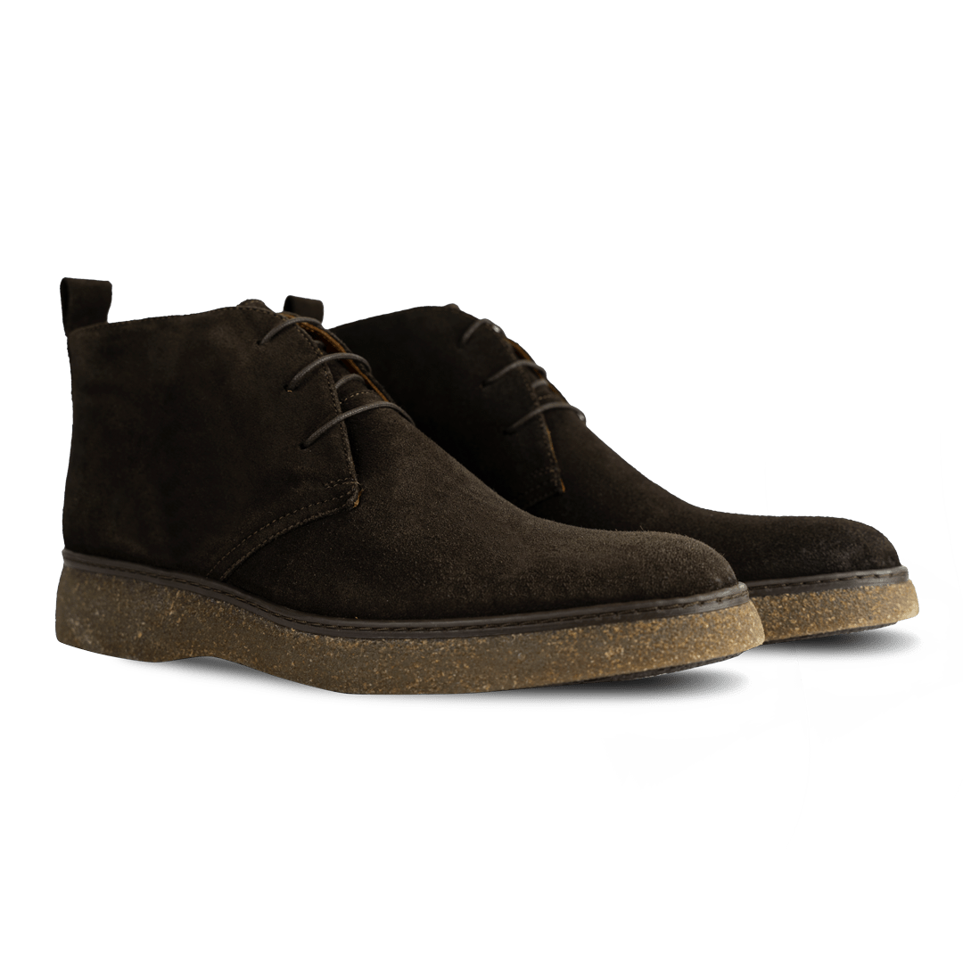 Varfell: Demi Bottes Homme - Gomme Marron - Bleather Maroc