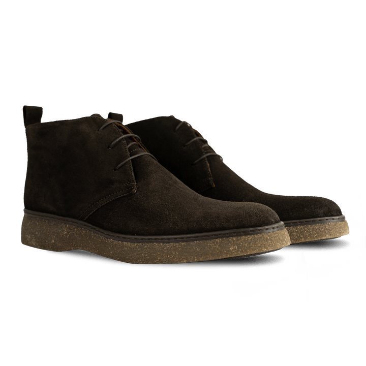 Varfell: Demi Bottes Homme - Gomme Marron - Bleather Maroc