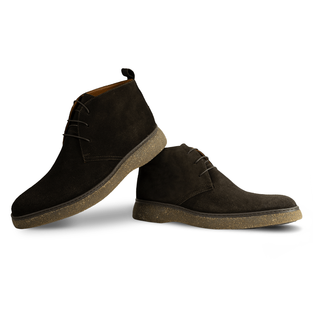 Varfell: Demi Bottes Homme - Gomme Marron - Bleather Maroc