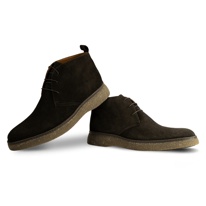 Varfell: Demi Bottes Homme - Gomme Marron - Bleather Maroc