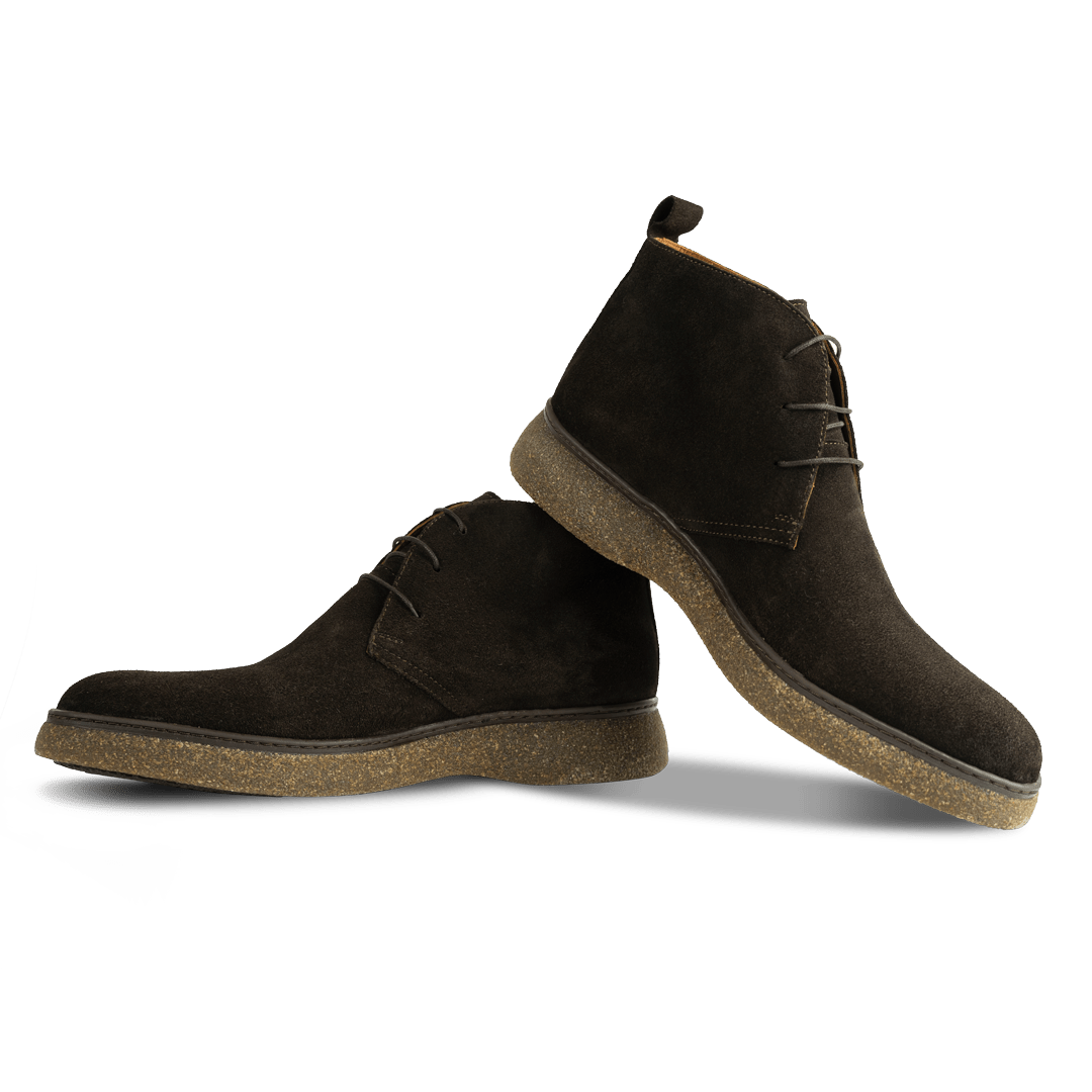 Varfell: Demi Bottes Homme - Gomme Marron - Bleather Maroc