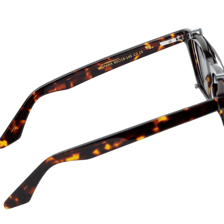 Vintara: Lunettes à clips de luxe Havane - Bleather Maroc