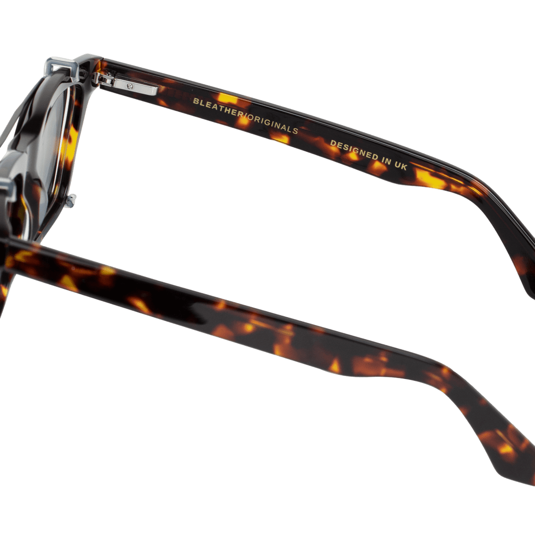 Vintara: Lunettes à clips de luxe Havane - Bleather Maroc