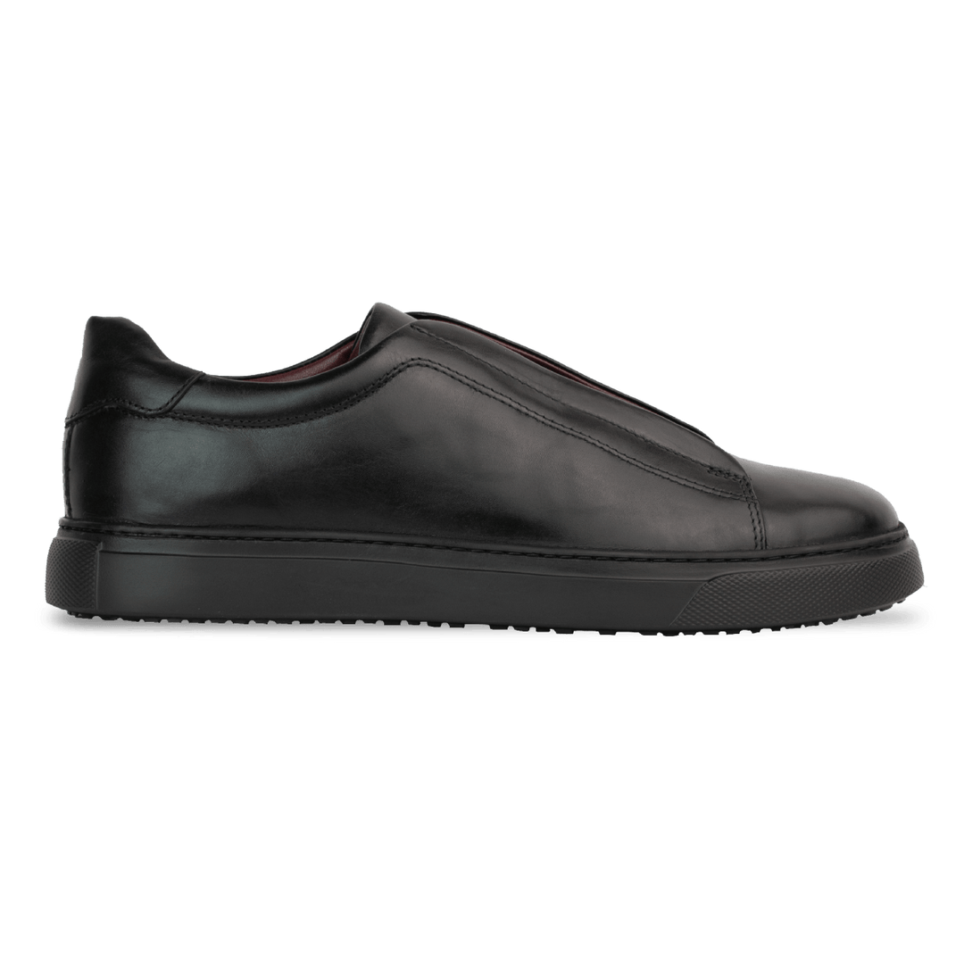 York: Sneakers Homme - Cuir Noir - Bleather Maroc