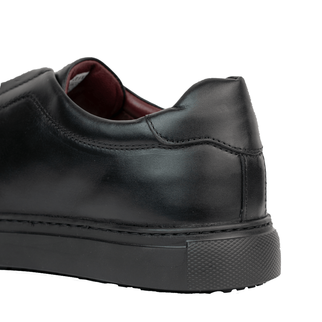 York: Sneakers Homme - Cuir Noir - Bleather Maroc