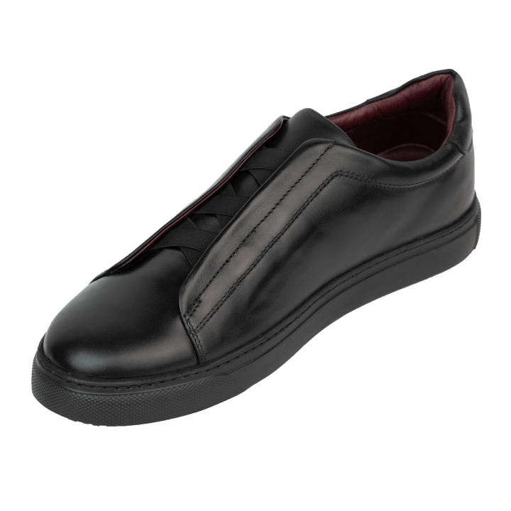 York: Sneakers Homme - Cuir Noir - Bleather Maroc