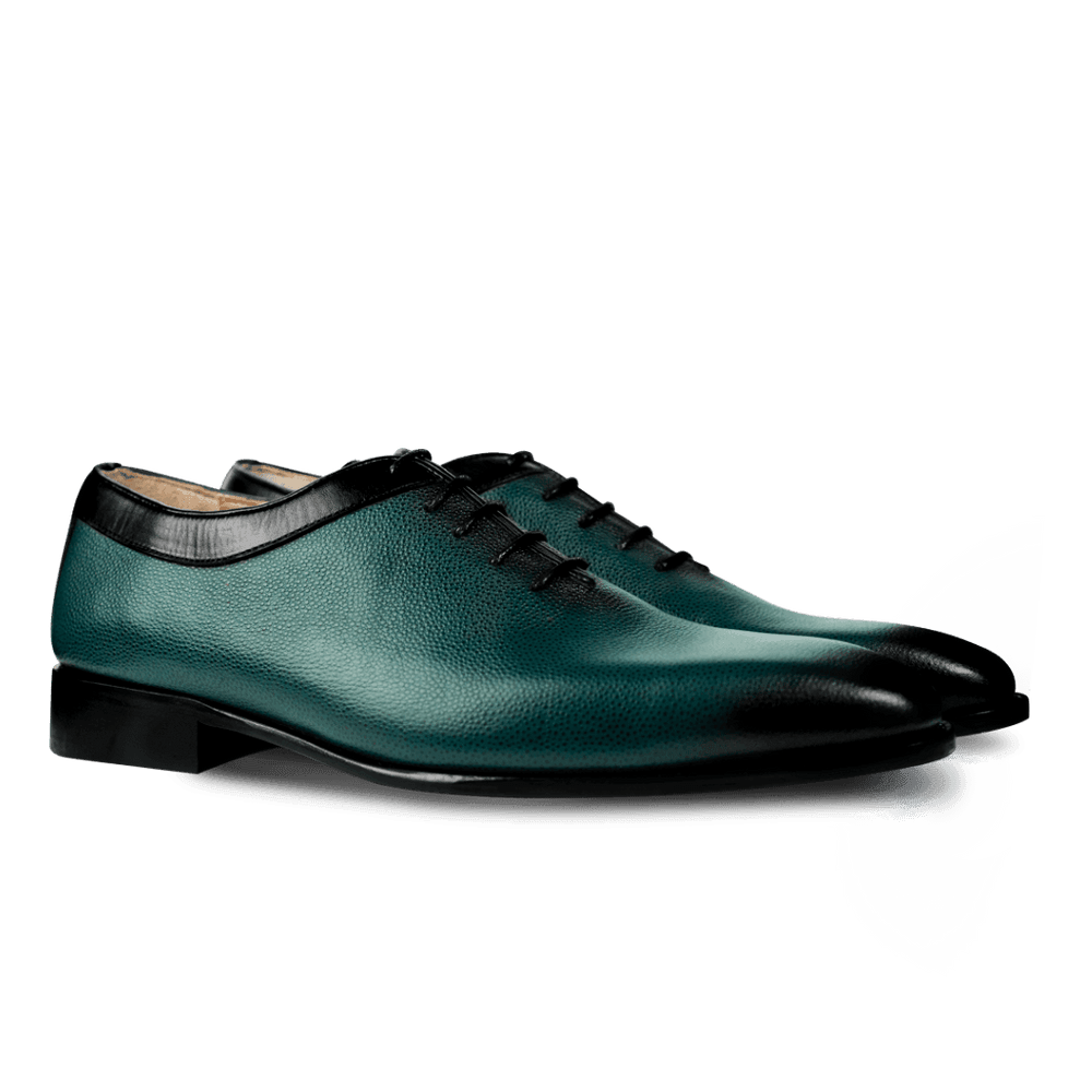 Zafir: Richelieu Homme - Cuir Vert - Bleather Maroc