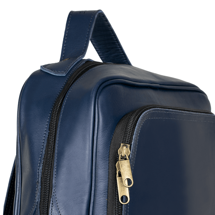 Zenith: Sac à dos - Cuir Bleu - Bleather Maroc